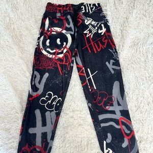 Urban Planet Black and Red Graphic Joggers